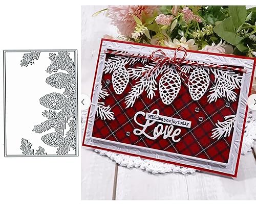 Christams Metall-Stanzformen für Kartenherstellung, Weihnachtsschneeflocke, Kiefernrahmen, Kartenstanzformen, Schablonen, DIY, Scrapbooking, Album, dekoratives Prägepapier, Karten, Prägung Christams Metall-Stanzformen für Kartenherstellung, Weihnachtsschneeflocke, Kiefernrahmen, Kartenstanzformen, Schablonen, DIY, Scrapbooking, Album, dekoratives Prägepapier, Karten, Prägung von Yeyert