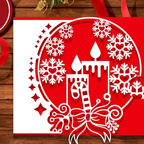 Weihnachtskerze Schneeflocke Metall Stanzformen Frohe Weihnachten Schneeflocke Snata Stanzformen Schablonen DIY Scrapbooking Dekorative Prägepapier Scrapbooking Kartenherstellung Weihnachtskerze Schneeflocke Metall Stanzformen Frohe Weihnachten Schneeflocke Snata Stanzformen Schablonen DIY Scrapbooking Dekorative Prägepapier Scrapbooking Kartenherstellung von Yeyert