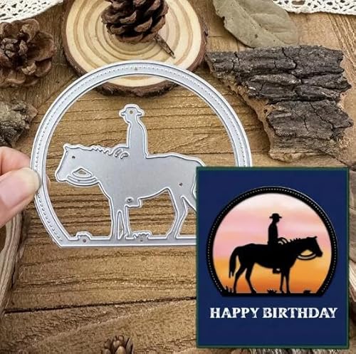 West Farm Metall-Stanzformen, Motiv: Pferd, halbrund, Motiv: Frohe Weihnachten, Cowboy, Pferd, Stanzschablonen für Bastelarbeiten, Scrapbooking, Alben, dekorative Prägepapier-Stanzformen für West Farm Metall-Stanzformen, Motiv: Pferd, halbrund, Motiv: Frohe Weihnachten, Cowboy, Pferd, Stanzschablonen für Bastelarbeiten, Scrapbooking, Alben, dekorative Prägepapier-Stanzformen für von Yeyert
