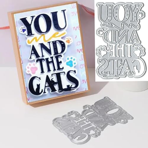 You Me The Cats Metall-Stanzformen, Motiv: Merry Christmas, Buchstaben, Katze, Stanzschablonen, DIY, Scrapbooking, dekorative Prägung, Papier, Scrapbooking, Kartenherstellung You Me The Cats Metall-Stanzformen, Motiv: Merry Christmas, Buchstaben, Katze, Stanzschablonen, DIY, Scrapbooking, dekorative Prägung, Papier, Scrapbooking, Kartenherstellung von Yeyert