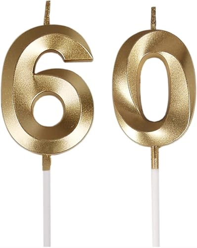 Yezhenzhen Kerzen zum 60. Geburtstag, goldene Zahl 152.4 cm, Tortenaufsatz für Geburtstagsdekorationen, Party-Dekoration Yezhenzhen Kerzen zum 60. Geburtstag, goldene Zahl 152.4 cm, Tortenaufsatz für Geburtstagsdekorationen, Party-Dekoration von Yezhenzhen