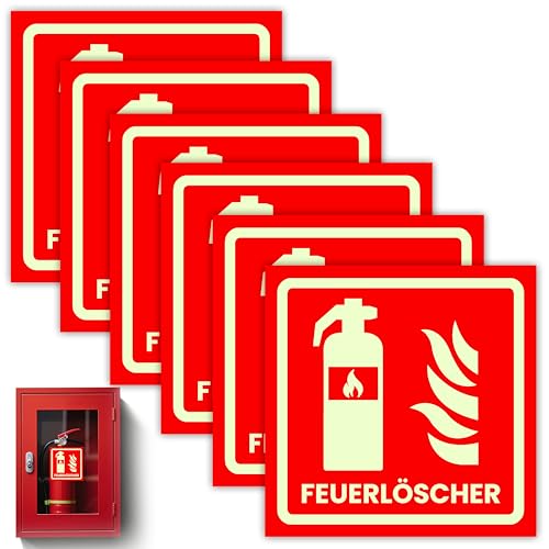 Yezirzax 6 Stück Feuerlöscher Schild, 15x15 cm PVC Nachleuchtend Schild Feuerlöscher, Hochwertiges Selbstklebende Brandschutzschild Feuerlöscher Aufkleber für Haus Büro und Baustelle Yezirzax 6 Stück Feuerlöscher Schild, 15x15 cm PVC Nachleuchtend Schild Feuerlöscher, Hochwertiges Selbstklebende Brandschutzschild Feuerlöscher Aufkleber für Haus Büro und Baustelle von Yezirzax