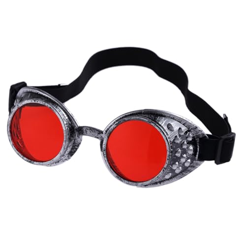 Yfenglhiry Steampunk-Brille im viktorianischen Stil, Vintage-Stil, für Raves, Partys, Cosplays und Festivals, lustig, Halloween-Gesicht von Yfenglhiry