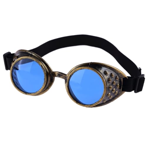 Yfenglhiry Steampunk-Brille im viktorianischen Stil, Vintage-Stil, für Raves, Partys, Cosplays und Festivals, lustig, Halloween-Gesicht von Yfenglhiry
