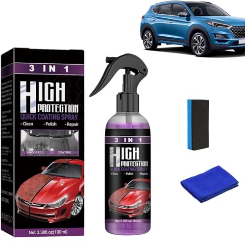 Yfjyxen Turbo Shine Nexa, 3-in-1-Schnelllackspray for Autos Mit Hohem Schutz, Reparatur- Und Schutzbeschichtung, Schneller Turbo-Sprühlack for Autos, Auto-Anti-Kratz-Spray, Metall Und Werkzeuge(1PCS) von Yfjyxen