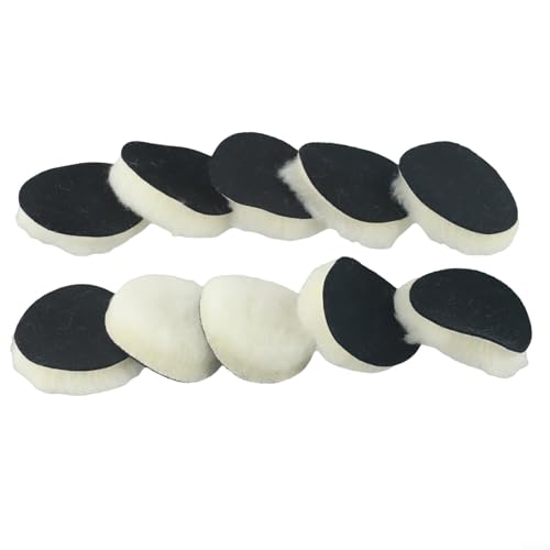 10 Woll-Polierpads für Autopolierer, Heavy Cut Set für effektive Polierlösungen (7,6 cm) von Yhenlovtt