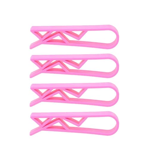 410 Stück Kunststoff-Müllhalter, effektives Clip-Set für die Abfallwirtschaft in der Küche (4 Stück, Rosa) von Yhenlovtt