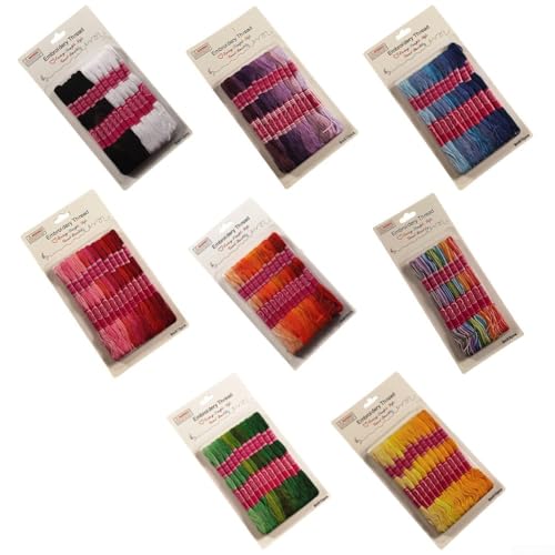Farbverlaufsgarn-Set, 12 Stück, 8 m, Polyester-Baumwolle, für Hand- und Maschinenstickerei-Kreationen (lila) von Yhenlovtt