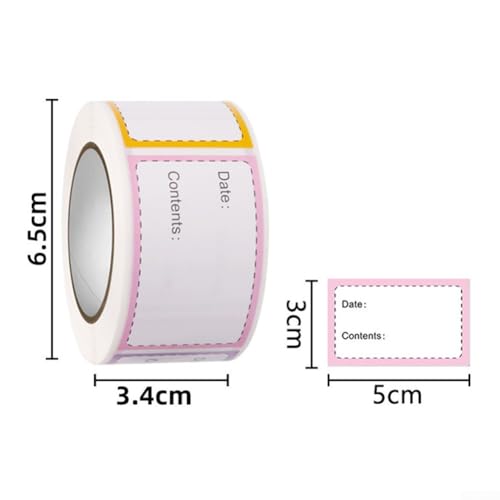 Praktische Etiketten für die Lebensmittelzubereitung, 3 x 5 cm, Rolle für Effizienz in der Küche Praktische Etiketten für die Lebensmittelzubereitung, 3 x 5 cm, Rolle für Effizienz in der Küche von Yhenlovtt