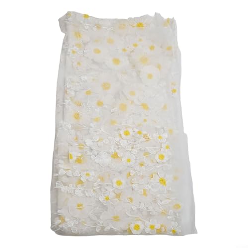 Schöner Spitzenstoff mit Blumenmuster, perfekt zum Nähen und kreatives Design (Stil C) von Yhenlovtt