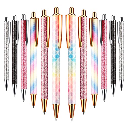 Yheonver 12 StüCk Glitter Kugelschreiber Stifte Rose Gold Click Kugelschreiber Stifte Metall Glitter Kugelschreiber Stifte Einziehbare Schwarze Tinte Mittel Yheonver 12 StüCk Glitter Kugelschreiber Stifte Rose Gold Click Kugelschreiber Stifte Metall Glitter Kugelschreiber Stifte Einziehbare Schwarze Tinte Mittel von Yheonver