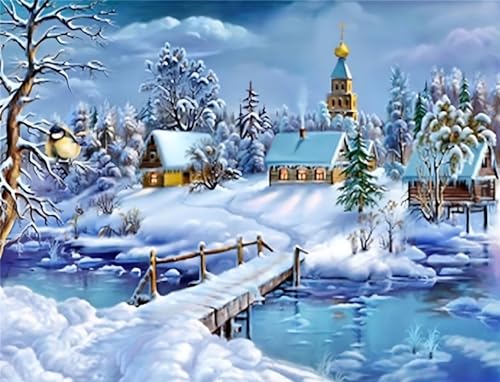 5D Diamond Art Painting Kit,Diamant Painting Bilder Hütte Schnee Set,DIY Erwachsene Groß Diamant Malerei Strass Stickerei Malerei Painting Set,für Halloween Weihnachten Haus Wanddekor 30x40cm HS-1201 5D Diamond Art Painting Kit,Diamant Painting Bilder Hütte Schnee Set,DIY Erwachsene Groß Diamant Malerei Strass Stickerei Malerei Painting Set,für Halloween Weihnachten Haus Wanddekor 30x40cm HS-1201 von Yhfunfo