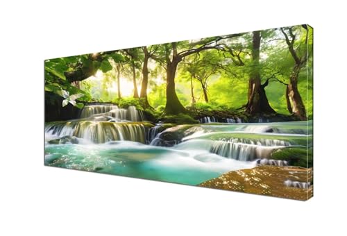 Baum Malen nach Zahlen Fallen Malen Nach Zahlen Erwachsene Groß 60x120 cm Leinwand DIY Anfänger Handgemalt Ölgemälde Bastelset Erwachsene Mit Pinseln und Acrylfarbe für Room Decor (Ohne Rahmen) Y6-116 von Yhfunfo