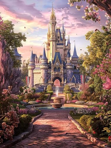 DIY Schloss Diamond Painting Set, 5D Diamant Painting Bilder Garten, Diamond Painting Eckige Steine, Diamond Art Full Drill Stickerei Malerei Basteln Erwachsene, für Zuhause Wanddekor 60x80cm S2-39 DIY Schloss Diamond Painting Set, 5D Diamant Painting Bilder Garten, Diamond Painting Eckige Steine, Diamond Art Full Drill Stickerei Malerei Basteln Erwachsene, für Zuhause Wanddekor 60x80cm S2-39 von Yhfunfo