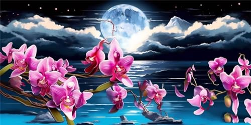 Diamond Paining Mond, 5D Groß Diamant Painting Bilder Orchidee Bastelset Erwachsene, DIY Malen Nach Zahlen Diamond Art, Diamond Painting Zubehör Set, 15x30cm fur Wohnstube Wanddekor Paintings Y-2951 Diamond Paining Mond, 5D Groß Diamant Painting Bilder Orchidee Bastelset Erwachsene, DIY Malen Nach Zahlen Diamond Art, Diamond Painting Zubehör Set, 15x30cm fur Wohnstube Wanddekor Paintings Y-2951 von Yhfunfo