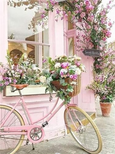 Diamond Painting Bilder Rosa Fahrrad,5D Weihnachten Diamant Painting Erwachsene Set,Full Drill Diamond Art Cross Stickerei Set,für Halloween Wohnzimmer Home Wand Décor Diamant Malerei 20x30cm HS-3072 Diamond Painting Bilder Rosa Fahrrad,5D Weihnachten Diamant Painting Erwachsene Set,Full Drill Diamond Art Cross Stickerei Set,für Halloween Wohnzimmer Home Wand Décor Diamant Malerei 20x30cm HS-3072 von Yhfunfo