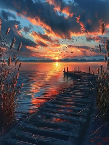 Diamond Painting Seebrücke, 5D Diamond Painting Erwachsene Meer Diamant Painting Bilder mit Diamond Painting Zubehör, DIY Diamant Malen nach Zahlen Crystal art Basteln, Deko Wohnzimmer 40x50cm S2-318 Diamond Painting Seebrücke, 5D Diamond Painting Erwachsene Meer Diamant Painting Bilder mit Diamond Painting Zubehör, DIY Diamant Malen nach Zahlen Crystal art Basteln, Deko Wohnzimmer 40x50cm S2-318 von Yhfunfo