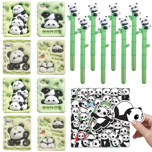 Yhjxly 66 pcs Panda Party Mitgebsel Set,Panda Kinder Geburtstag geschenk,8 Pcs Mini Notizbuch,8 Pcs Cartoon Panda Gelschreiber,50 Pcs Aufkleber,Panda Schreibwaren für Kinder Schule Bürobedarf Yhjxly 66 pcs Panda Party Mitgebsel Set,Panda Kinder Geburtstag geschenk,8 Pcs Mini Notizbuch,8 Pcs Cartoon Panda Gelschreiber,50 Pcs Aufkleber,Panda Schreibwaren für Kinder Schule Bürobedarf von Yhjxly