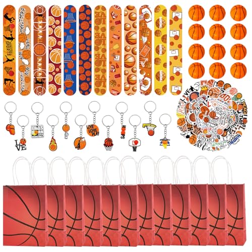 Yhjxly 98 PCS Basketball Partygeschenke,Basketball Party Zubehör, Basketball Geschenktüten,Mini- Basketball-Stressbälle Schlüsselanhänger Schnapparmband Aufkleber, für Jungen Mädchen Basketball-Fans Yhjxly 98 PCS Basketball Partygeschenke,Basketball Party Zubehör, Basketball Geschenktüten,Mini- Basketball-Stressbälle Schlüsselanhänger Schnapparmband Aufkleber, für Jungen Mädchen Basketball-Fans von Yhjxly