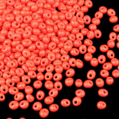 1000 Stück 4mm Glasperlen Teardrop Perlen für Armbänder, Kleine Perlen zum Auffädeln Teardropform Armband Perlen Zwischenperlen für Schmuckherstellung Handwerk, Orange von Yholin