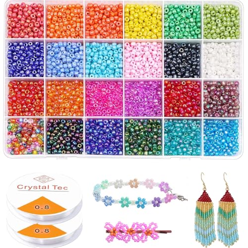 3360 Stück 4mm Perlen zum Auffädeln Perlen Set kleine Glasperlen Rocailles Perlen Bastelperlen Schmuckperlen, Pony Perlen für DIY Armbänder Halsketten Schmuck Basteln Schmuckherstellung 3360 Stück 4mm Perlen zum Auffädeln Perlen Set kleine Glasperlen Rocailles Perlen Bastelperlen Schmuckperlen, Pony Perlen für DIY Armbänder Halsketten Schmuck Basteln Schmuckherstellung von Yholin
