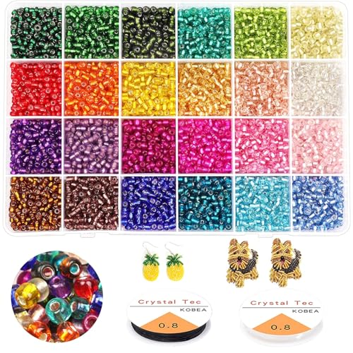3360 Stück 4mm Perlen zum Auffädeln Perlen Set kleine Glasperlen Rocailles Perlen Bastelperlen Schmuckperlen, Pony Perlen für DIY Armbänder Halsketten Schmuck Basteln Schmuckherstellung 3360 Stück 4mm Perlen zum Auffädeln Perlen Set kleine Glasperlen Rocailles Perlen Bastelperlen Schmuckperlen, Pony Perlen für DIY Armbänder Halsketten Schmuck Basteln Schmuckherstellung von Yholin