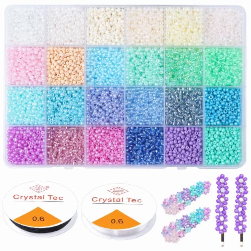 Yholin 12000 Stück 2mm Glasperlen zum Auffädeln Perlen Set kleine Perlen Rocailles Perlen Bastelperlen Schmuckperlen mit Elastischen Schnur Schnüre, für DIY Armbänder Halsketten Schmuckherstellung Yholin 12000 Stück 2mm Glasperlen zum Auffädeln Perlen Set kleine Perlen Rocailles Perlen Bastelperlen Schmuckperlen mit Elastischen Schnur Schnüre, für DIY Armbänder Halsketten Schmuckherstellung von Yholin