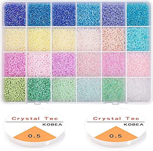 Yholin Perlen für Armbänder, 2mm Perlen zum Auffädeln Rocailles Perlen Set, 12000 Stück Kleine Glasperlen Pastell Bastelperlen für Schmuckherstellung DIY Armbänder Halsketten Ohrringe Basteln Yholin Perlen für Armbänder, 2mm Perlen zum Auffädeln Rocailles Perlen Set, 12000 Stück Kleine Glasperlen Pastell Bastelperlen für Schmuckherstellung DIY Armbänder Halsketten Ohrringe Basteln von Yholin
