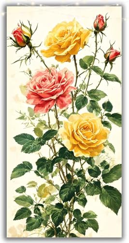 Diamond Painting Erwachsene Anlage, Blumen(3) Diamond Painting XXL 30x15CM Basteln Erwachsene Kinder Diamant Malerei Set, DIY Mosaikherstellung, 5D Crystal Strass Stickerei Sets Deko Aesthetic Y2-1073 von Yhoonn