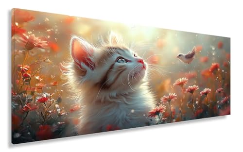Diamond Painting Erwachsene Katze, Blumen(2) Diamond Painting XXL 90x180CM Basteln Erwachsene Kinder Diamant Malerei Set, DIY Mosaikherstellung, 5D Crystal Strass Stickerei Sets Deko Aesthetic Y2-929 von Yhoonn