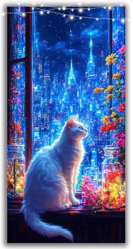 Diamond Painting Erwachsene Katze, Stadt Diamond Painting XXL 30x15CM Basteln Erwachsene Kinder Diamant Malerei Set, DIY Mosaikherstellung, 5D Crystal Strass Stickerei Sets Wand Deko Aesthetic Y2-1070 Diamond Painting Erwachsene Katze, Stadt Diamond Painting XXL 30x15CM Basteln Erwachsene Kinder Diamant Malerei Set, DIY Mosaikherstellung, 5D Crystal Strass Stickerei Sets Wand Deko Aesthetic Y2-1070 von Yhoonn