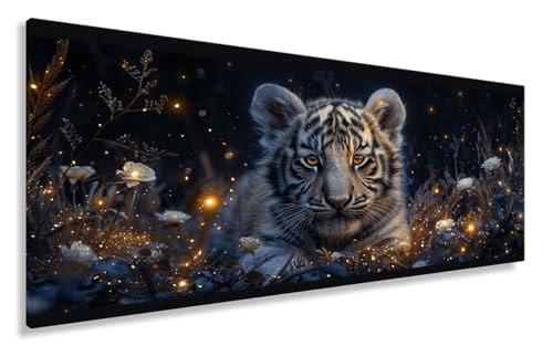 Diamond Painting Erwachsene Niedlich, Tiger (1) Diamond Painting XXL 90x180CM Basteln Erwachsene Kinder Diamant Malerei Set, DIY Mosaikherstellung, Crystal Strass Stickerei Sets Deko Aesthetic Y2-938 von Yhoonn
