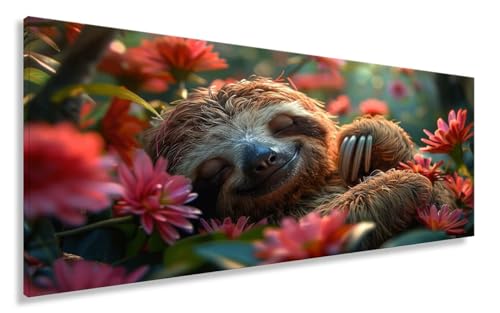 Diamond Painting Faultier, Diamond Painting Erwachsene Niedlich Full Drill Bastelset Erwachsene Anfänger, DIY Diamant Kunst Malerei Stickerei Kreuzstich Arts Geschenke,Deko Wohnzimmer 100x200CM Y2-946 von Yhoonn