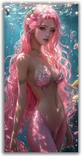 Diamond Painting Meerjungfrau, Diamond Painting Erwachsene Ozean Full Drill Bastelset Erwachsene Anfänger, DIY Diamant Kunst Malerei Stickerei Kreuzstich Geschenke, Deko Wohnzimmer 140x70CM Y2-1486 von Yhoonn