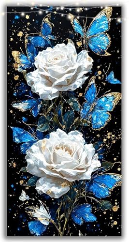 Diamond Painting XXL 30x15CM Diamant Painting Bilder Pfingstrose Diamond Art Erwachsene Kinder Anfänger, DIY Diamanten Malerei Kreuzstich Bastelset Entspannung Geschenk Mädchen Schmetterling Y2-1074 von Yhoonn