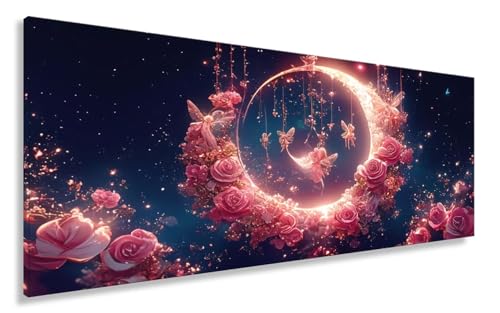 Diamond Painting XXL 40x80CM Diamant Painting Bilder Rose Diamond Art Erwachsene Kinder Anfänger, Diamanten Malerei Kreuzstich Bastelset Basteln Entspannung Geschenk Mädchen, Zimmer Deko Mond Y2-927 Diamond Painting XXL 40x80CM Diamant Painting Bilder Rose Diamond Art Erwachsene Kinder Anfänger, Diamanten Malerei Kreuzstich Bastelset Basteln Entspannung Geschenk Mädchen, Zimmer Deko Mond Y2-927 von Yhoonn