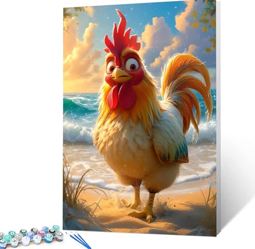 Malen Nach Zahlen Erwachsene Karikatur Komplettset Malen Nach Zahlen Huhn Malen Nach Zahlen ab 9 Jahre MÃdchen Kinder, DIY Handgemalt Ölgemälde Kreativ Set Knitterfreie Leinwand 30x40cm Deko H5-252 Malen Nach Zahlen Erwachsene Karikatur Komplettset Malen Nach Zahlen Huhn Malen Nach Zahlen ab 9 Jahre MÃdchen Kinder, DIY Handgemalt Ölgemälde Kreativ Set Knitterfreie Leinwand 30x40cm Deko H5-252 von Yhoonn