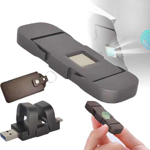 YhsPkh USB-Flash-Laufwerk Zum Entsperren per Fingerabdruck (256Gb/512Gb/1Tb), Verschlüsselte Speicherleiste Für Android/Pc, 2-in-1-Verschlüsseltes Laufwerk – Schnelle übertragung Black-1T von YhsPkh