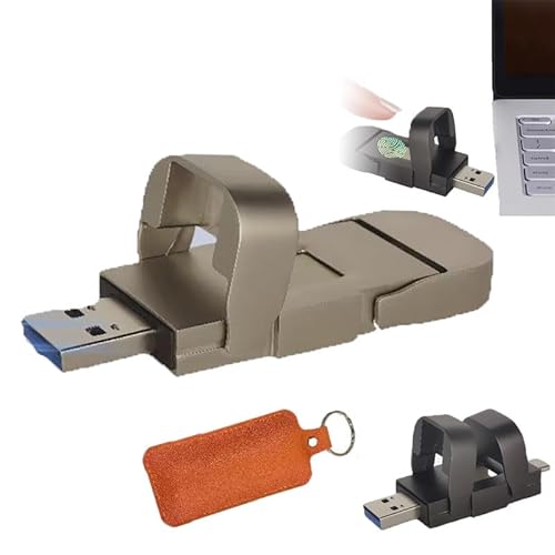 YhsPkh USB-Flash-Laufwerk Zum Entsperren per Fingerabdruck – Schnelle übertragung, Verschlüsseltes USB-Laufwerk Mit Großer Kapazität, Verschlüsselter Speicherriegel Mit 500 Mbit/S Silver-1T YhsPkh USB-Flash-Laufwerk Zum Entsperren per Fingerabdruck – Schnelle übertragung, Verschlüsseltes USB-Laufwerk Mit Großer Kapazität, Verschlüsselter Speicherriegel Mit 500 Mbit/S Silver-1T von YhsPkh