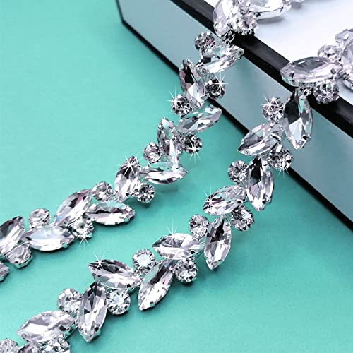 Yhsheen 91 cm Strassverzierung Diamant Kristall Strass Kette Sparkly Strass Applikation für Hochzeit Party Dekoration & Braut Kostüm Verschönerung Kleidung Zubehör Yhsheen 91 cm Strassverzierung Diamant Kristall Strass Kette Sparkly Strass Applikation für Hochzeit Party Dekoration & Braut Kostüm Verschönerung Kleidung Zubehör von Yhsheen