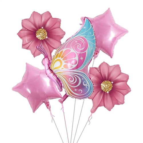 Aluminiumpapier Schmetterlingsballon | Blumenball | 7 Stücke Ballon Butterfly Dekoration Jubiläum | Bunte Luftballons - für Hochzeit, Geburtstag, Party, vorgeburtliche Party Aluminiumpapier Schmetterlingsballon | Blumenball | 7 Stücke Ballon Butterfly Dekoration Jubiläum | Bunte Luftballons - für Hochzeit, Geburtstag, Party, vorgeburtliche Party von Yhsioaklo