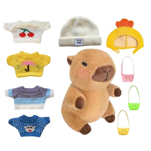 Capybara Plüsch - Capybara Plüschtier mit Kleidung | 9,06 Zoll Capybara Plüschtier Set mit Kleidung, Capybara Puppe Kostüm Capybara, Plüschpuppenpuppe, Tierbegleiter für Kinder Capybara Plüsch - Capybara Plüschtier mit Kleidung | 9,06 Zoll Capybara Plüschtier Set mit Kleidung, Capybara Puppe Kostüm Capybara, Plüschpuppenpuppe, Tierbegleiter für Kinder von Yhsioaklo