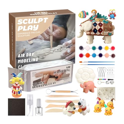 Lufttrocknender Ton, lufttrocknender Ton für Kinder, 12 Farben, weiche Modelliermasse, lufttrocknend, kreativer pädagogischer magischer Ton, Modelliermasse, Malzubehör für drinnen und draußen, Zuhause Lufttrocknender Ton, lufttrocknender Ton für Kinder, 12 Farben, weiche Modelliermasse, lufttrocknend, kreativer pädagogischer magischer Ton, Modelliermasse, Malzubehör für drinnen und draußen, Zuhause von Yhsioaklo