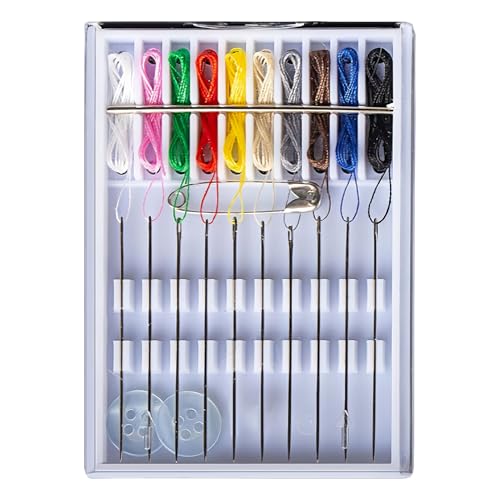 Schnellfixnähungskit | 10 Farben vorgeworfener Heimreisekasten | Stickzubehör mit Pin | Mini-Nähset, vorgefädelte Nadeln zum Handnähen, einfaches Nähset für Erwachsene Schnellfixnähungskit | 10 Farben vorgeworfener Heimreisekasten | Stickzubehör mit Pin | Mini-Nähset, vorgefädelte Nadeln zum Handnähen, einfaches Nähset für Erwachsene von Yhsioaklo