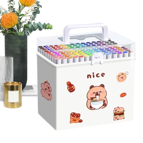 Yhsioaklo Färbung Marker Stift | Multifunktional erbaubares Malereistift | 120-Farben Cartoon Tierdesign Malvorlagen Malvorlagen Stifte für Schüler Kinder von Yhsioaklo