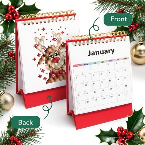 Yhsioaklo Gem Art Kalender 2026, 2026 Stehkalender Bastelset Mit Malen, Bastelbedarf Jahresplaner Für Weihnachten Zuhause Schule Erwachsene Anfänger Yhsioaklo Gem Art Kalender 2026, 2026 Stehkalender Bastelset Mit Malen, Bastelbedarf Jahresplaner Für Weihnachten Zuhause Schule Erwachsene Anfänger von Yhsioaklo
