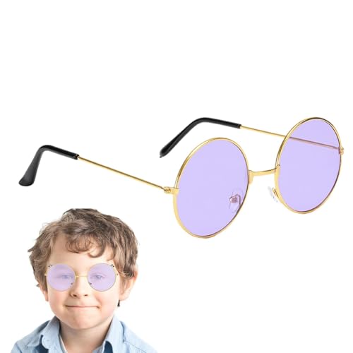 Yhsioaklo LENNON Stil Retro Sonnenbrille - Schlanke Steampunk UV400 Schattierungen | Klassische Schutzbrille Cosplay Charakter Brille Outdoor Karneval Spaß Vintage Metallrahmen Look für Damen Herren von Yhsioaklo