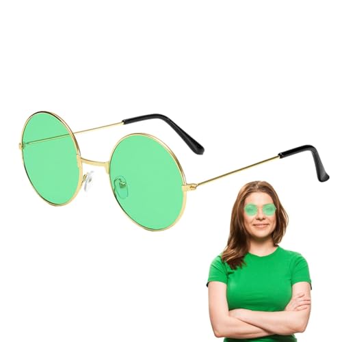 Yhsioaklo LENNON Stil Retro Sonnenbrille - Schlanke Steampunk UV400 Schattierungen | Klassische Schutzbrille Cosplay Charakter Brille Outdoor Karneval Spaß Vintage Metallrahmen Look für Damen Herren von Yhsioaklo