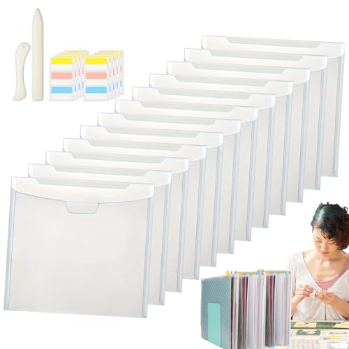 Yhsioaklo Scrapbook-Papier-Aufbewahrungs-Organizer | 12 Stück transparente Scrapbook-Papieraufbewahrung | Papierhalter, Haushaltsfotos und Kartonbehälter für Schlafsaal, Bibliothek Yhsioaklo Scrapbook-Papier-Aufbewahrungs-Organizer | 12 Stück transparente Scrapbook-Papieraufbewahrung | Papierhalter, Haushaltsfotos und Kartonbehälter für Schlafsaal, Bibliothek von Yhsioaklo