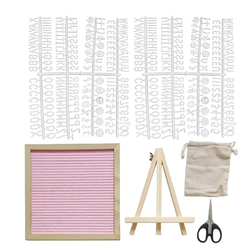 Yhsioaklo Tafel mit wechselbaren Buchstaben, Briefablage mit Ständer, rustikaler Filzbriefkasten mit Holzrahmen, 25 x 25 cm, für Schule, Klassenzimmer, Krankenhaus, Restaurant, Café, Hochzeit von Yhsioaklo